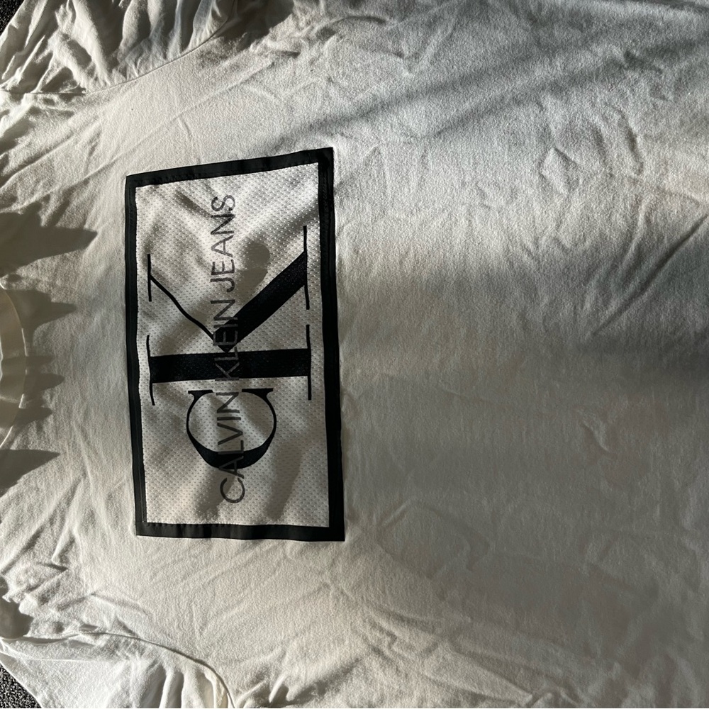 Calvin Klein Logo Tee in White